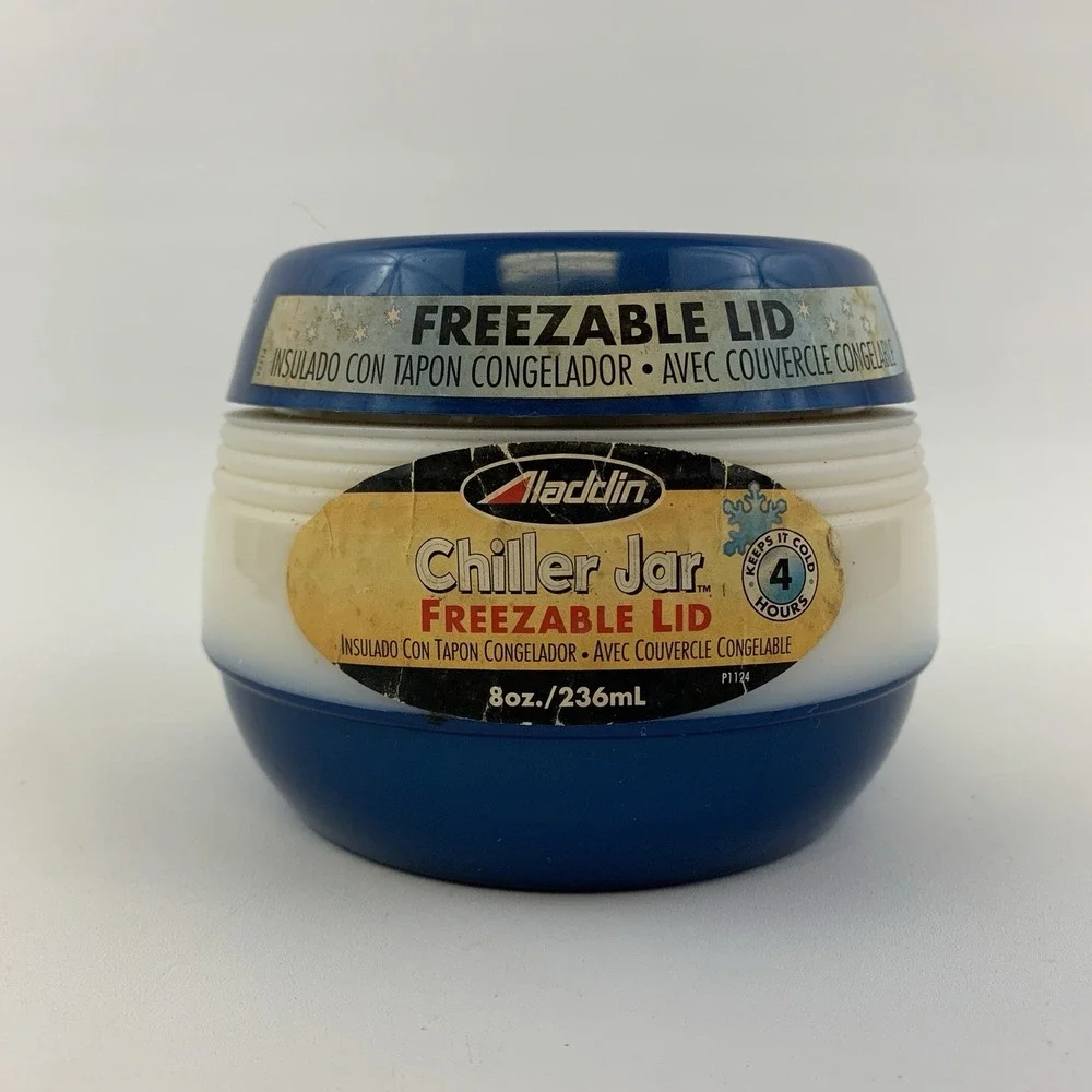 Aladdin Blue Chiller Jar with Freezable Lid 8 oz 4
